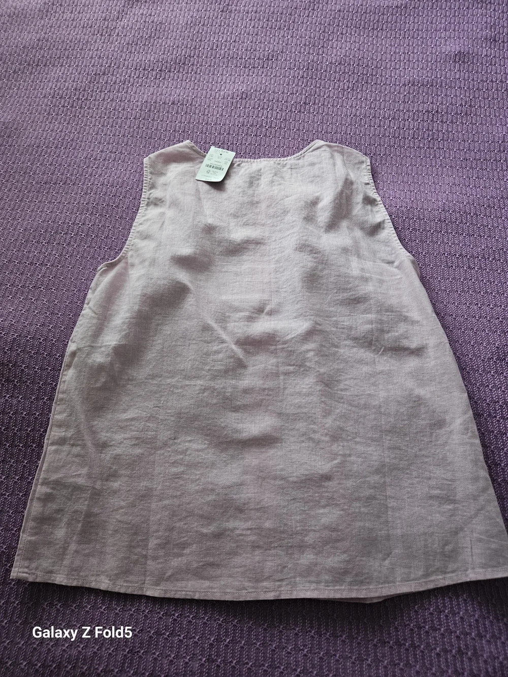 J. Crew Pink Sleeveless Button-Front Linen-Blend Tank